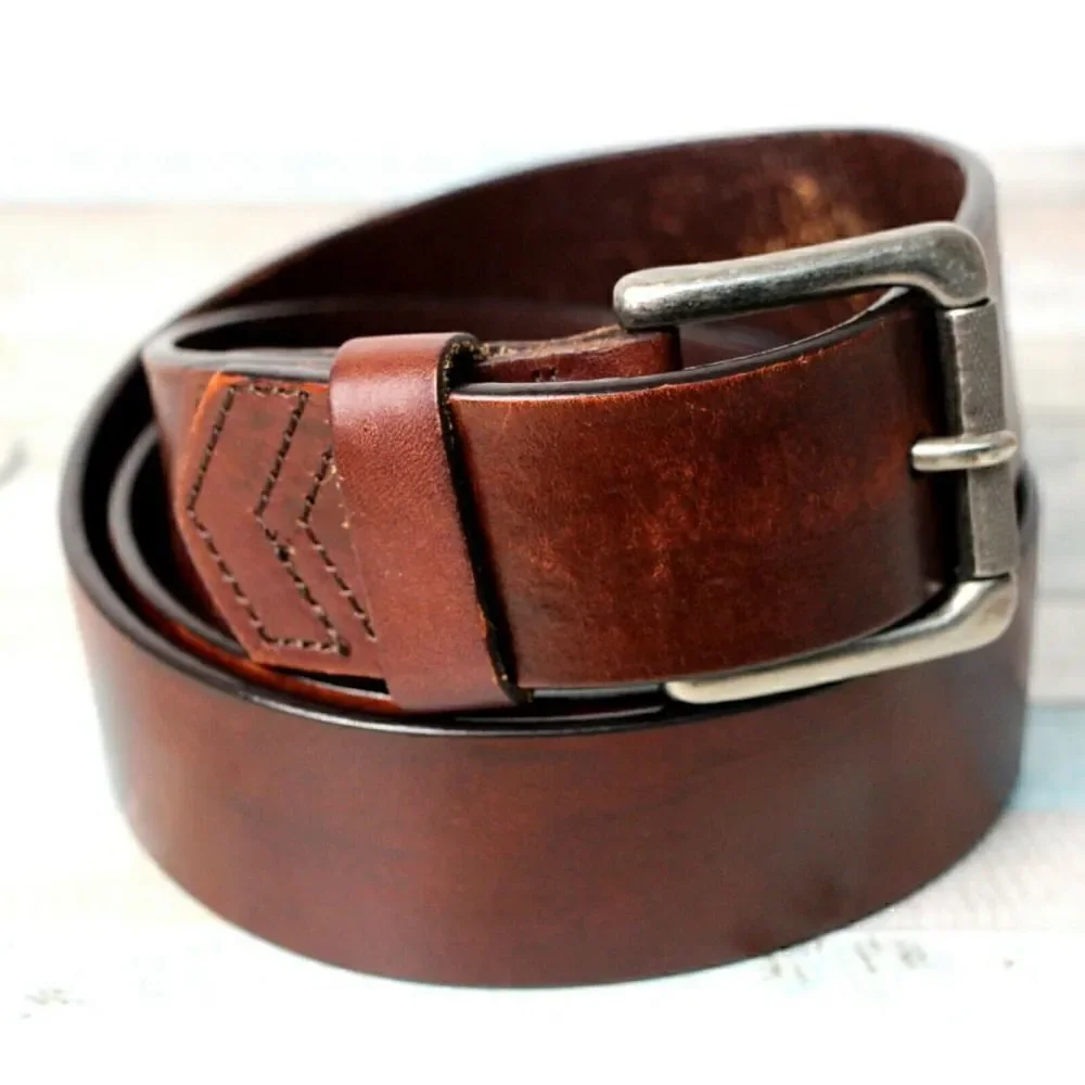 SADDLE BROWN GENUINE LEATHER 1 1/2